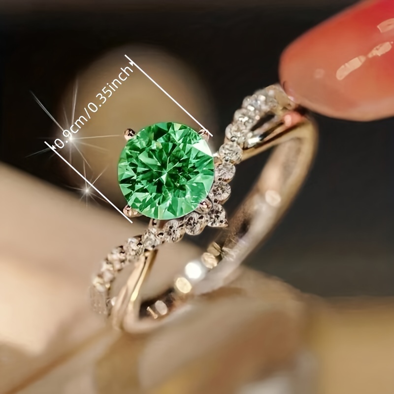 Crown Promise Ring with Sparkling Zirconia - Engagement & Wedding Ring